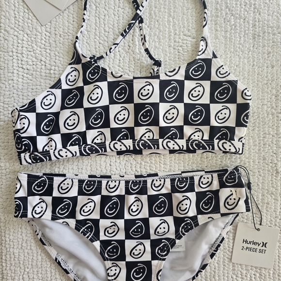 Hurley Other - Hurley Black & White 2-Piece Girl's Bathing Suit